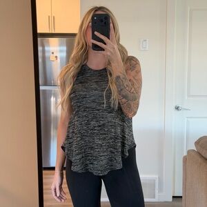 Aritzia Black Heather Swing Tank Top
